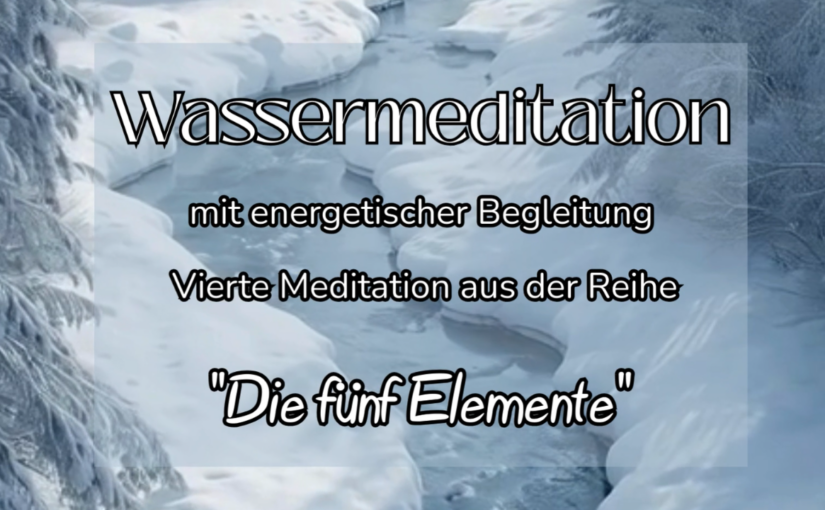 Ein Fluss schlängelt sich durch eine verschneite Landschaft